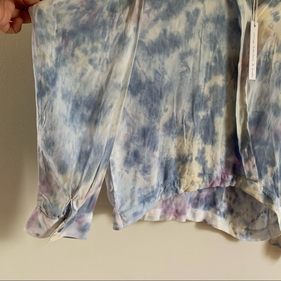 NWT YOUNG FABULOUS & BROKE tie dyed long sleeve boho top YFB NEW - Picture 7 of 11